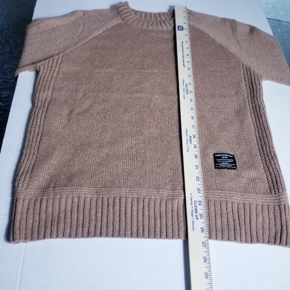 LUREN JIAODIAN LRJD BROWN WITH BLACK HEAVY SWEATER SIZE XL - Picture 5 of 10